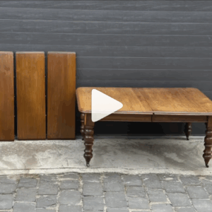 Recently restored - unusual 19th century English figured walnut extension dining table